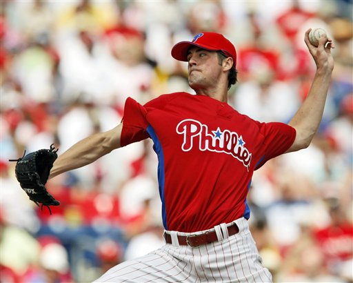 Phillies Hamels Baseball
